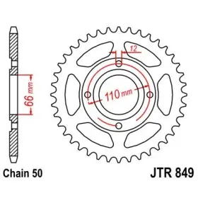Couronne JT SPROCKETS acier standard 849 - 530