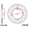 Couronne acier 47 dents JT Sprockets type 857 chaîne 520 XV125 VIRAGO 1997-01 ET XVS125 DRAGSTAR