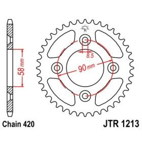 Couronne acier 37 dents JT Sprockets type 1213 chaîne 420 Honda CRF50F