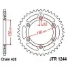 Couronne JT SPROCKETS acier standard 1244 - 428