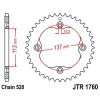 Couronne acier 38 dents JT Sprockets type 1760 chaîne 520 LT-R450 2006