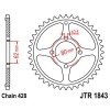 Couronne acier 53 dents JT Sprockets type 1843 chaîne 428 Yamaha TT-R125LW 