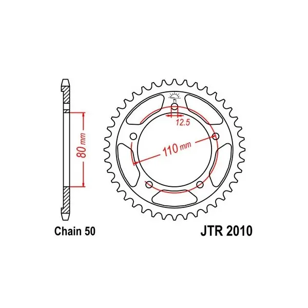Couronne JT SPROCKETS acier standard 2010 - 530