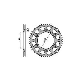 Couronne acier PBR 48 dents chaîne 520 YAMAHA YAMAHA YZ/YZF/WR/WRF