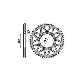 Couronne acier PBR 40 dents chaîne 520 TM 125EN