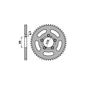 Couronne acier PBR 50 dents chaîne 420 KTM SX65