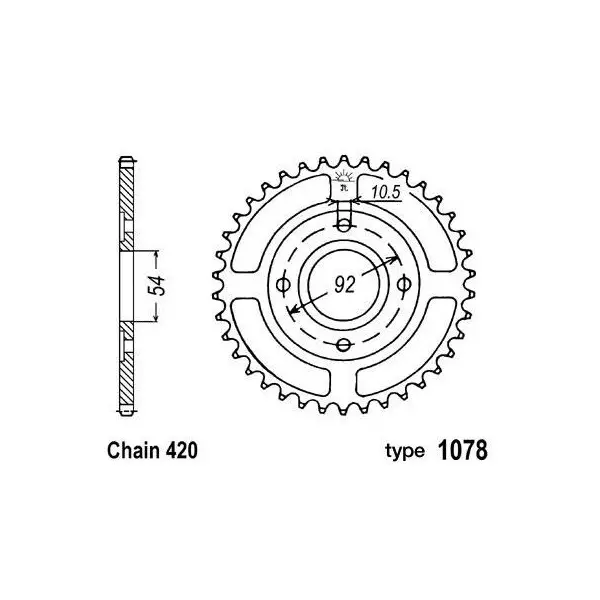 Couronne B1 acier standard - 420