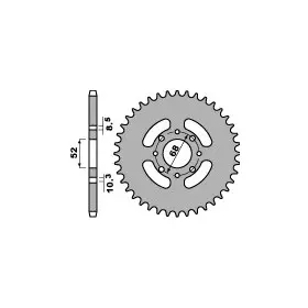 Couronne acier PBR 47 dents chaîne 428 Suzuki JR80