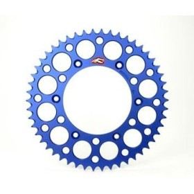 Couronne Renthal 47 dents type 441 pas 428 aluminium anti-boue anodisé bleu Husqvarna TC85