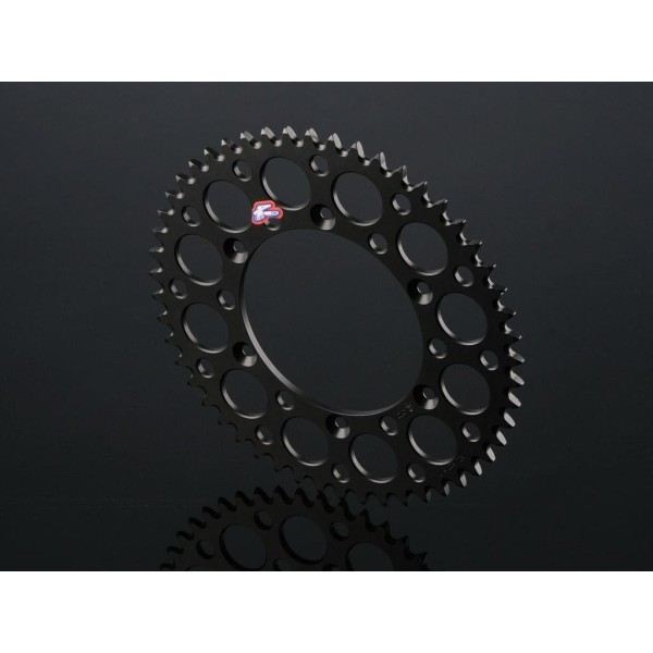 COURONNE RENTHAL ANTI-BOUE / ANODISE NOIR 48 DENTS