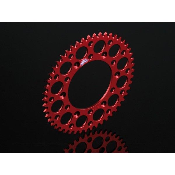 COURONNE RENTHAL ANTI-BOUE / ANODISE ROUGE 48 DENTS