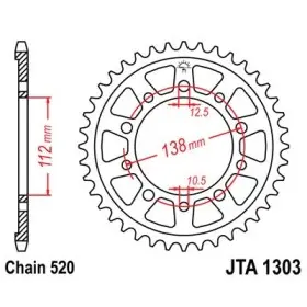 Couronne JT SPROCKETS aluminium Ultra-Light 1303 - 520