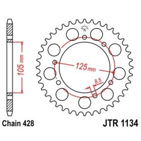 Couronne acier 54 dents JT Sprockets type 1134 chaîne 428
