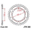 Couronne acier 46 dents JT Sprockets type 300 chaîne 525 