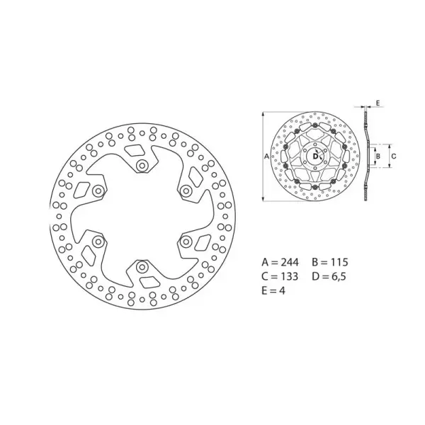 Disque de frein BREMBO Oro fixe - 68B40790