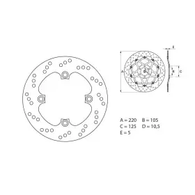 Disque de frein BREMBO Oro fixe - 68B40749
