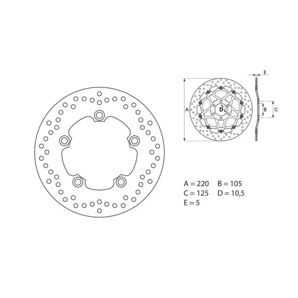 Disque de frein BREMBO Oro fixe - 68B40750