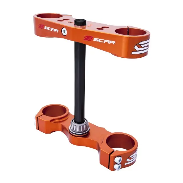 Té de fourche SCAR Offset 22mm orange KTM SX65