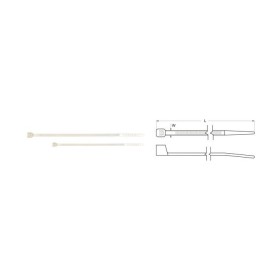 Colliers nylon BIHR 100 pcs 2 5x100mm blanc