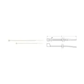 Colliers nylon BIHR 2,5x100mm blanc 100 pièces