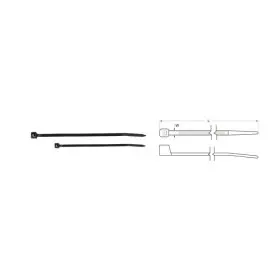 Colliers nylon BIHR 7,6x250mm noir 100 pièces