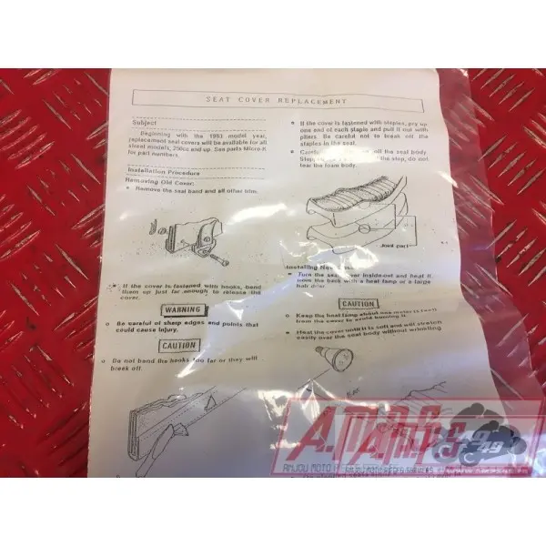 Revettement de selle Z1000 03 04 05 06 / ZX6R 04 05 06