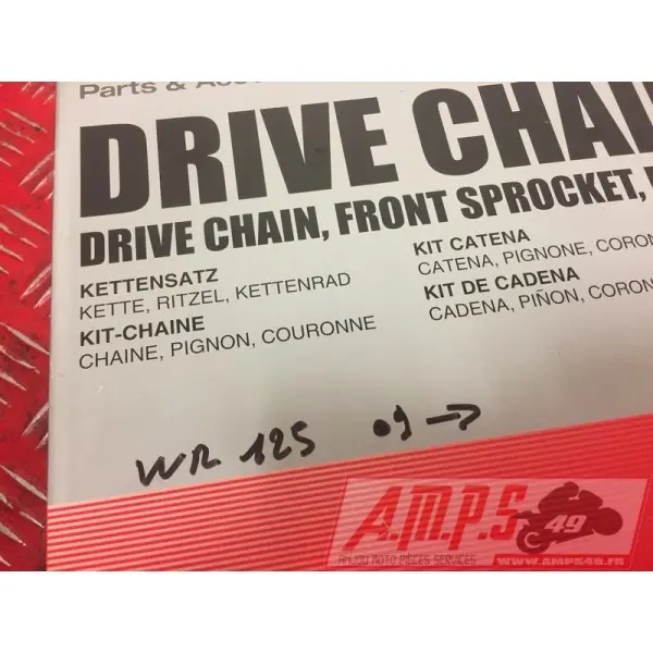 Kit chaine origine WR 125 2009 à 2017- pièce moto occasion