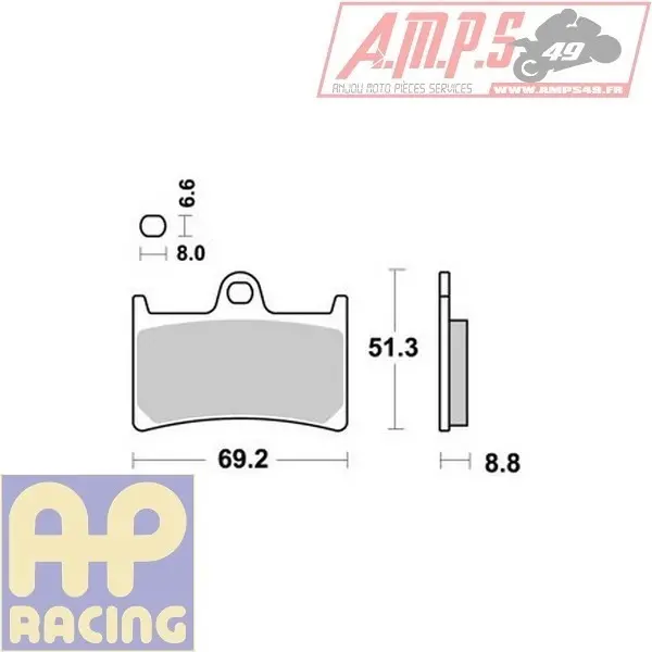 Plaquette de frein - LMP 234 CRR Usage: Piste