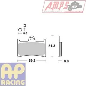 LMP234SRR - LMP234STR - Plaquettes de freins AP RACING - Usage Route / Piste