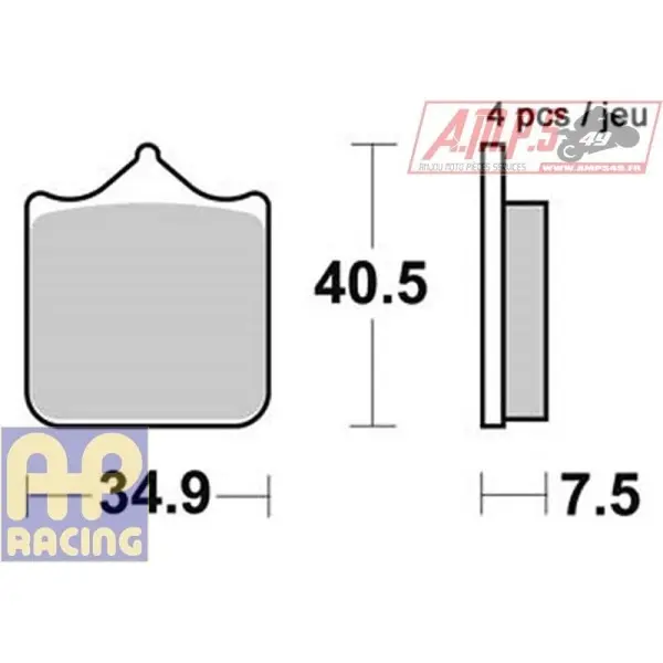 Plaquette de frein - LMP 362 TRR Usage: Endurance