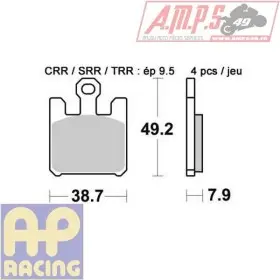 Plaquette de frein - LMP 388 CRR Usage: Piste