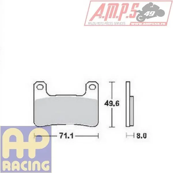 Plaquette de frein - LMP 406 CRR Usage: Piste
