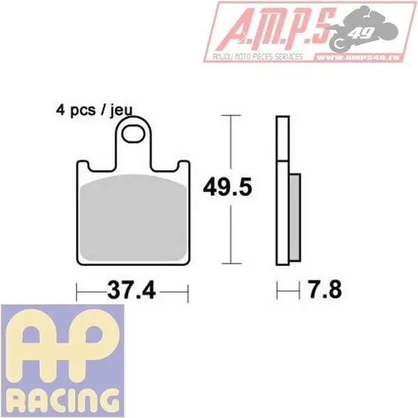 Plaquette de frein - LMP 438 CRR Usage: Piste