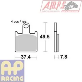 Plaquette de frein - LMP 438 TRR Usage: Endurance