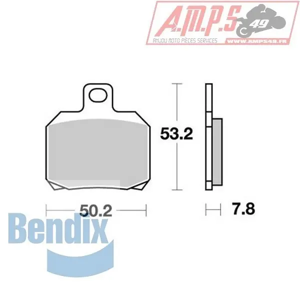 Bendix MR230 Métal fritté.Route, Arriere 