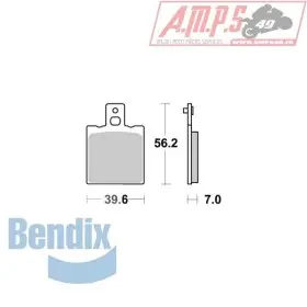 Bendix MR19 Métal fritté.Route, Arriere
