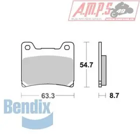 Bendix MR55 Métal fritté.Route, Arriere