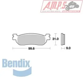 Bendix MR228 Métal fritté.Route, Arriere