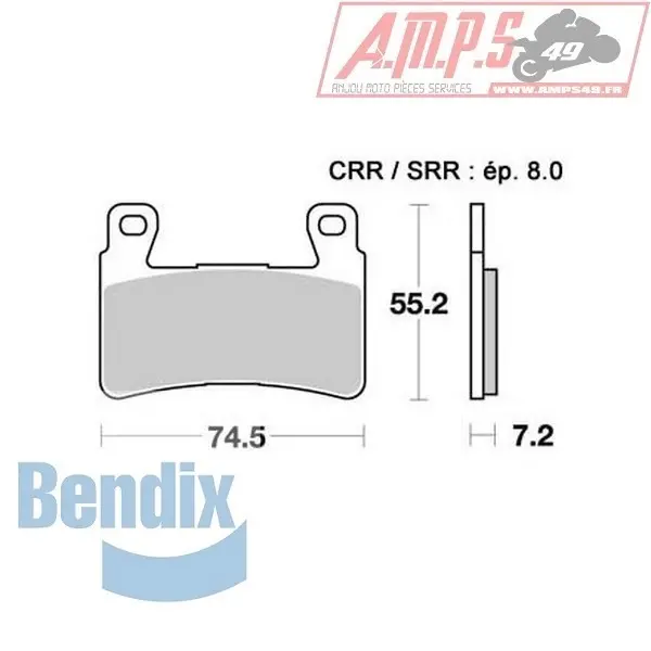 Bendix MCR234 Métal Fritté Carbone