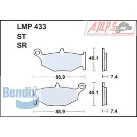 Bendix MR333 Métal fritté.Route, Arriere