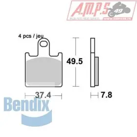 Bendix MRR338 Métal fritté. Route / Piste