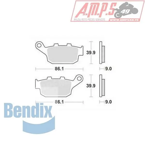 Bendix MR381 Métal fritté.Route, Arriere 