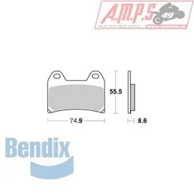 Bendix MCR206 Métal Fritté Carbone
