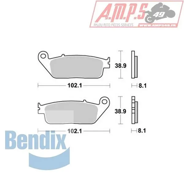 Bendix MRR127 Métal fritté. Route / Piste