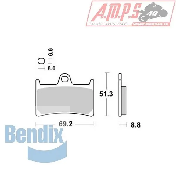 Bendix MCR134 Métal Fritté Carbone