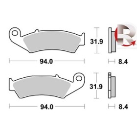 Plaquettes de freins AP RACING ROUTE Métal Fritté Arrière - Reconditionné.