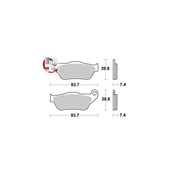 Plaquettes de freins AP RACING MAXI SCOOTER Métal Fritté   Avant/Arrière  - Reconditionné. 