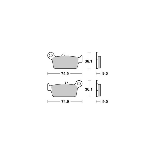 Plaquettes de freins AP RACING  - Reconditionné. Standard Organique   Avant/Arrière 