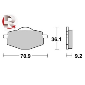 Plaquettes de freins AP RACING - Reconditionné. ROUTE Métal Fritté Arrière
