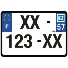 Plaque d'immatriculation 210X145 Dept.57 imprimée sans autre marquage
